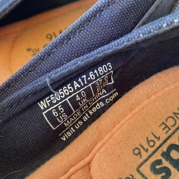 Keds Ortholite canvas blue ballet flats - Picture 3 of 8